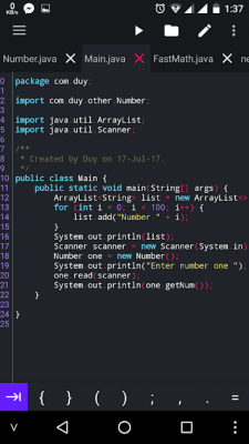 Screenshot of the application Java N-IDE - #3