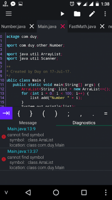 Screenshot of the application Java N-IDE - #4