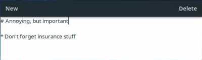 Screenshot of the application UwU Note - #2