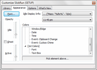 Screenshot of the application SlickRun - #3