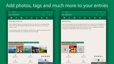 Screenshot of the application Diarium - #2