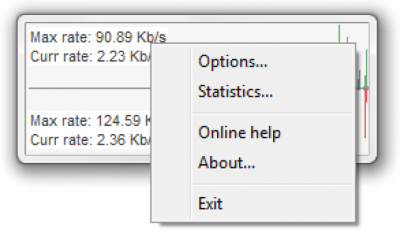 Screenshot of the application Simple Bandwidth Monitor - #2