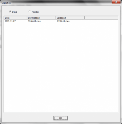 Screenshot of the application Simple Bandwidth Monitor - #4