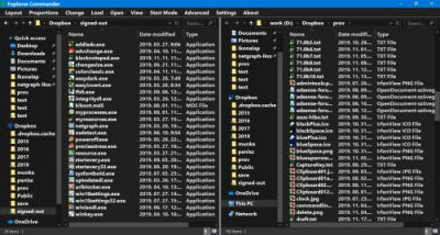 Screenshot of the application Explorer Commander - #2