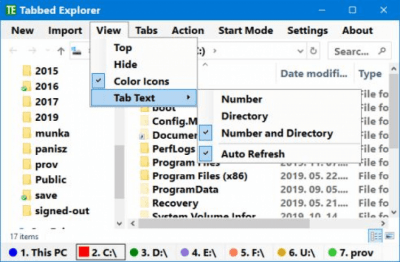 Screenshot of the application Tabbed Explorer - #3