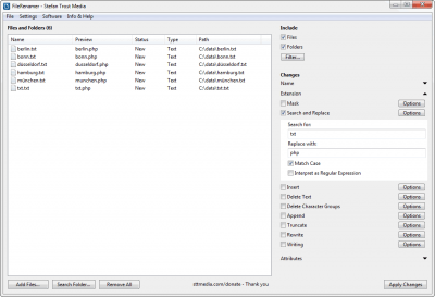 Screenshot of the application FileRenamer - #2
