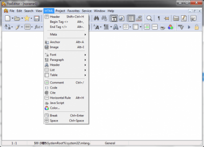 Screenshot of the application FoxEditor - #3