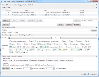 Screenshot of the application BiglyBT - #2
