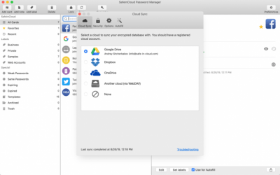 Screenshot of the application SafeInCloud - Password Manager - #2