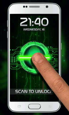 Screenshot of the application Fingerprint Lock Prank - #2