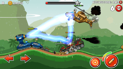Screenshot of the application Hills of Steel - #3