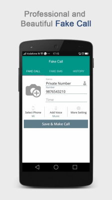 Screenshot of the application Fake Call - #4