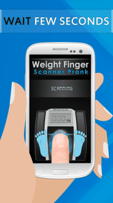 Screenshot of the application Weight Finger Scanner Prank - #3