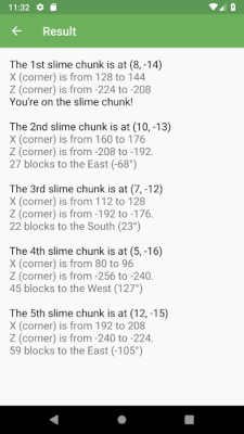 Screenshot of the application Slime Finder for Minecraft - #3