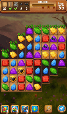 Screenshot of the application Gems crystals Three in a row - #5