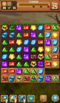 Screenshot of the application Gems crystals Three in a row - #6