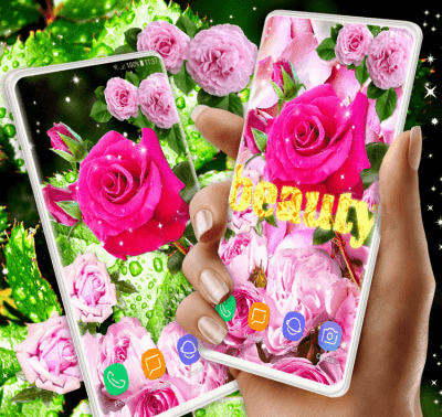 Screenshot of the application Pink Rose Live Wallpaper 3D Roses 4K Wallpapers - #2