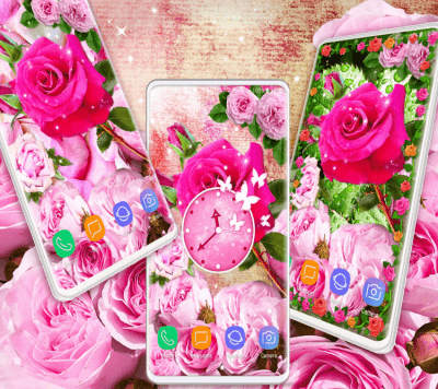 Screenshot of the application Pink Rose Live Wallpaper 3D Roses 4K Wallpapers - #4