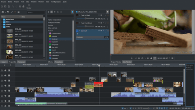 Screenshot of the application Kdenlive - #7