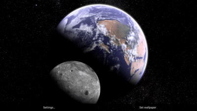 Screenshot of the application Earth & Moon in HD Gyro 3D Parallax Live Wallpaper - #4