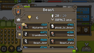 Screenshot of the application Grow Castle - #4
