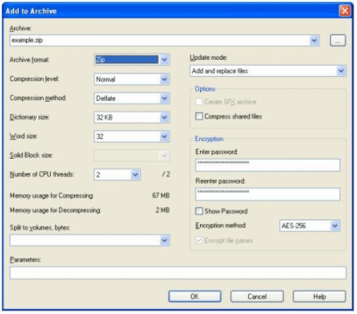 Screenshot of the application 7-Zip - #2