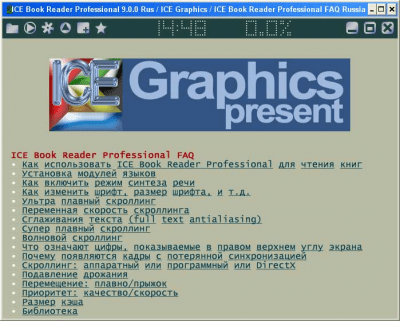 Screenshot of the application ICE Book Reader Professional - #2