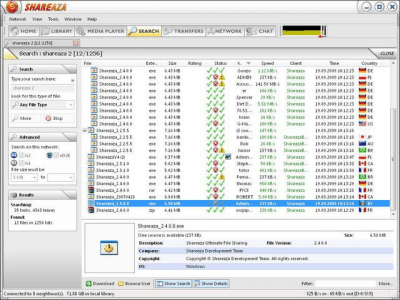 Screenshot of the application Shareaza - #2