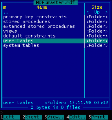Screenshot of the application MDF Reader for MS-SQL 7/2k - #1