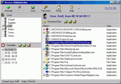 Screenshot of the application Access Administrator Pro - #1