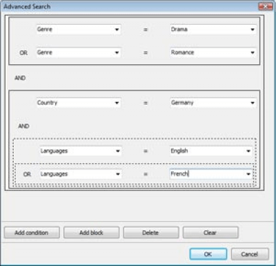 Screenshot of the application Personal Video Database - #3