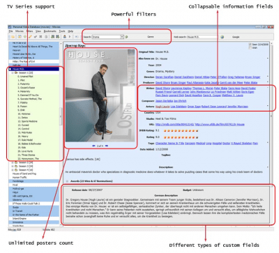 Screenshot of the application Personal Video Database - #5