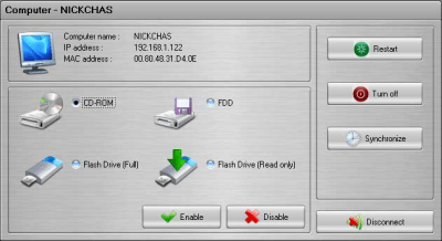 Screenshot of the application AdminDeviceLan - #2