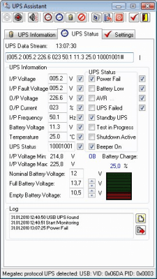 Screenshot of the application UPS Assistant - #2