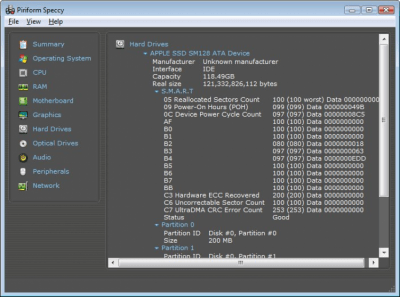 Screenshot of the application Speccy - #3