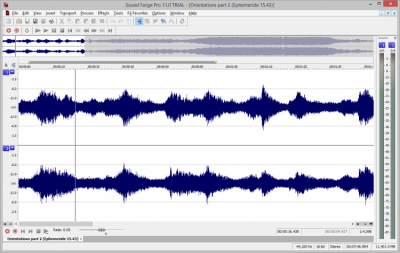 Screenshot of the application Sound Forge Pro - #2