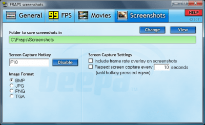 Screenshot of the application Fraps - #3