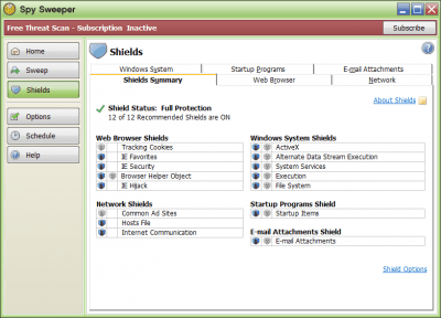Screenshot of the application Spy Sweeper - #2
