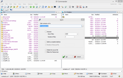 Screenshot of the application EF Commander - #3