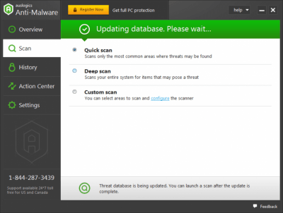 Screenshot of the application Auslogics Anti-Malware - #2