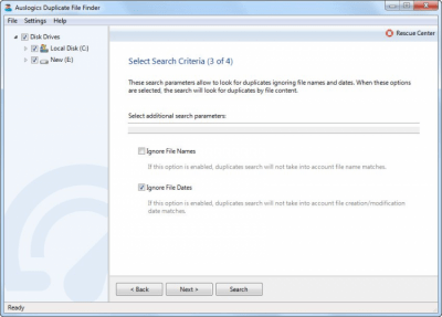 Screenshot of the application Auslogics Duplicate File Finder - #3