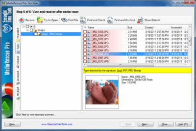 Screenshot of the application Digital MediaRescue Pro - #4