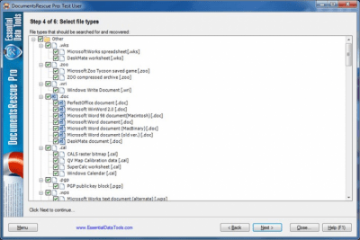 Screenshot of the application DocumentsRescue Pro - #2