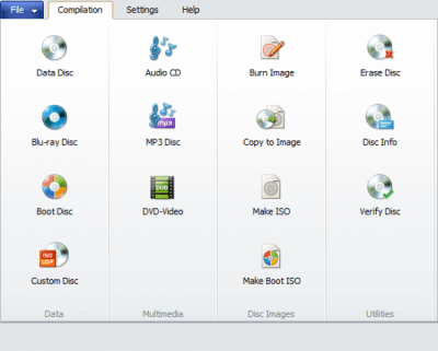 Screenshot of the application BurnAware - #2