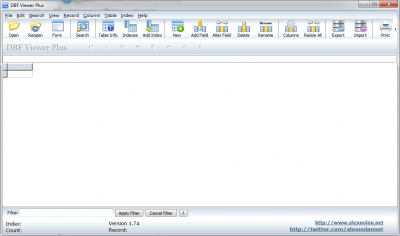 Screenshot of the application DBF Viewer Plus - #1