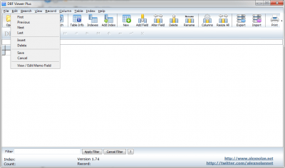 Screenshot of the application DBF Viewer Plus - #2