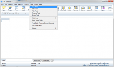 Screenshot of the application DBF Viewer Plus - #4