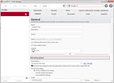 Screenshot of the application novaPDF Pro - #2