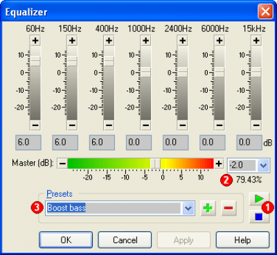 Screenshot of the application GoldWave - #3