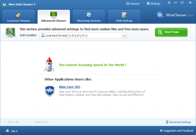Screenshot of the application Wise Disk Cleaner - #2